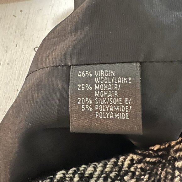 Lafayette 148 Wool Silk Jacket Coat Blazer 2 Crop 3/4 Sleeve Tweed Fall Winter - Picture 10 of 11